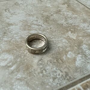 1997 TIFFANY & CO Authentic 1837 Classic Concave 925 Sterling Silver Band